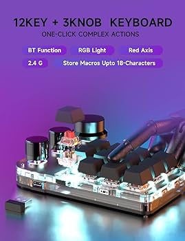 Amazon | SIKAI CASE マクロキーボード 無線 片手キーボード