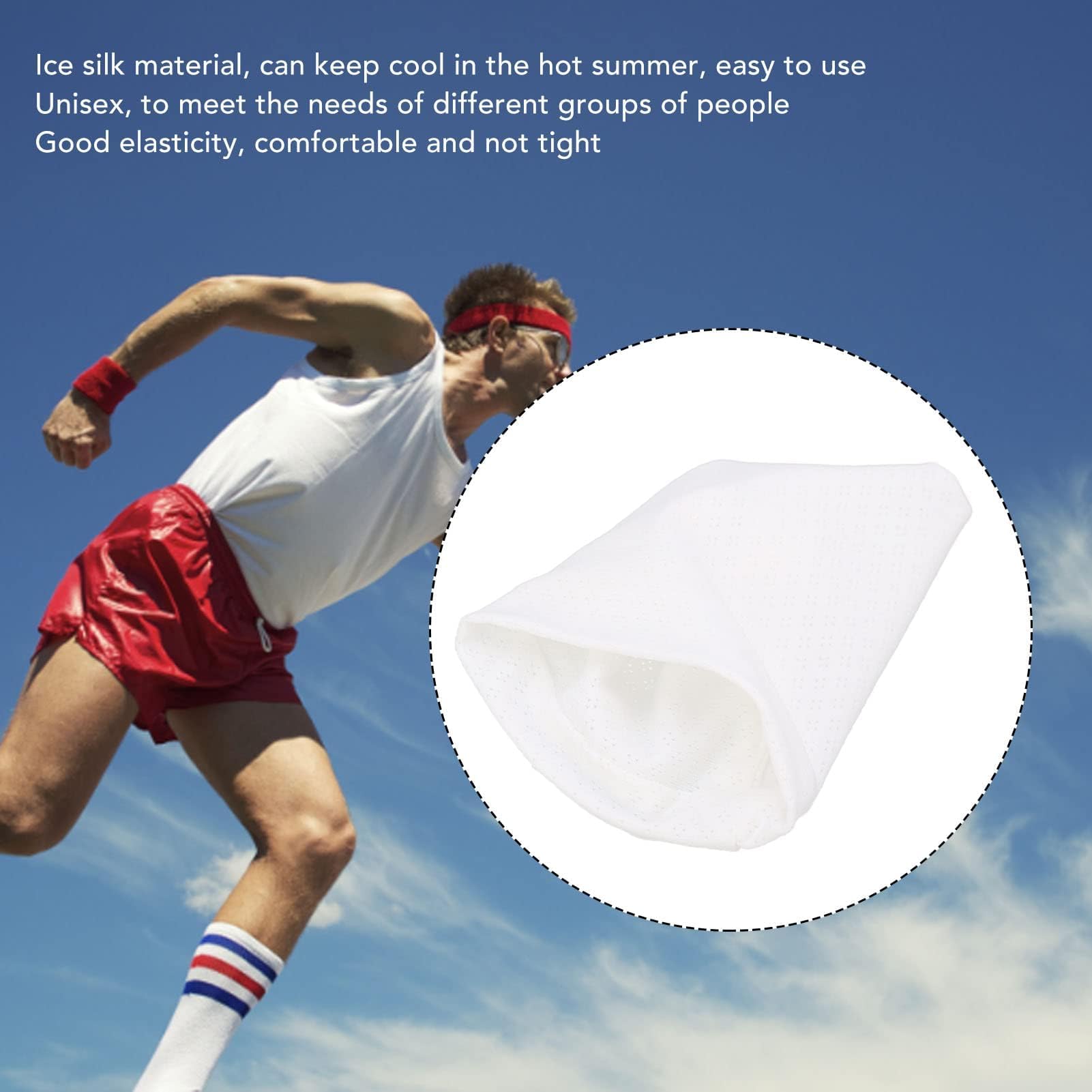 Pssopp Sudore del Braccialetto di Seta del Ghiaccio, Braccialetto di Raffreddamento degli Accessori, Fascia Morbida del Polso 2PCS per Il Campeggio