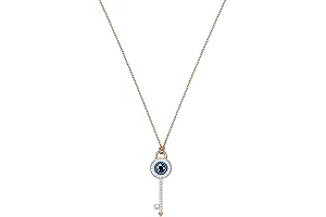 SWAROVSKI Duo Evil Eye Pendant Necklace, Crystal & Yellow-Gold Tone Plated