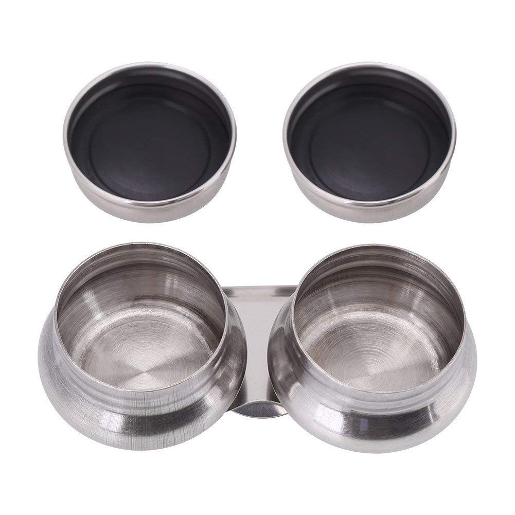 Double Palette Cup, contenitore per pittura a tazza grande a doppia benna per olio, in acciaio inox