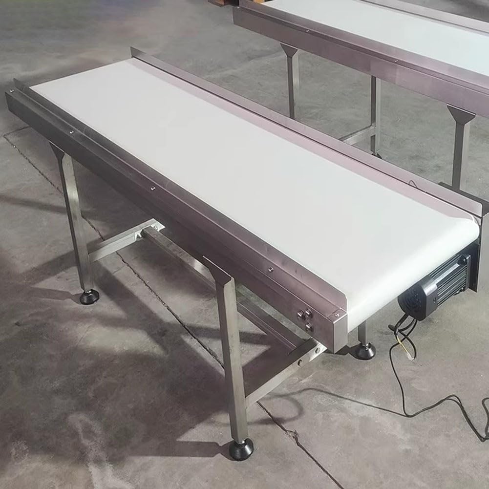 Cinta transportadora de PVC Blanco Reforzado, 20x400cm - Cinta transportadora Industrial Adecuada para Embalaje, líneas de producción y Uso doméstico - Solución de Transporte Multifuncional