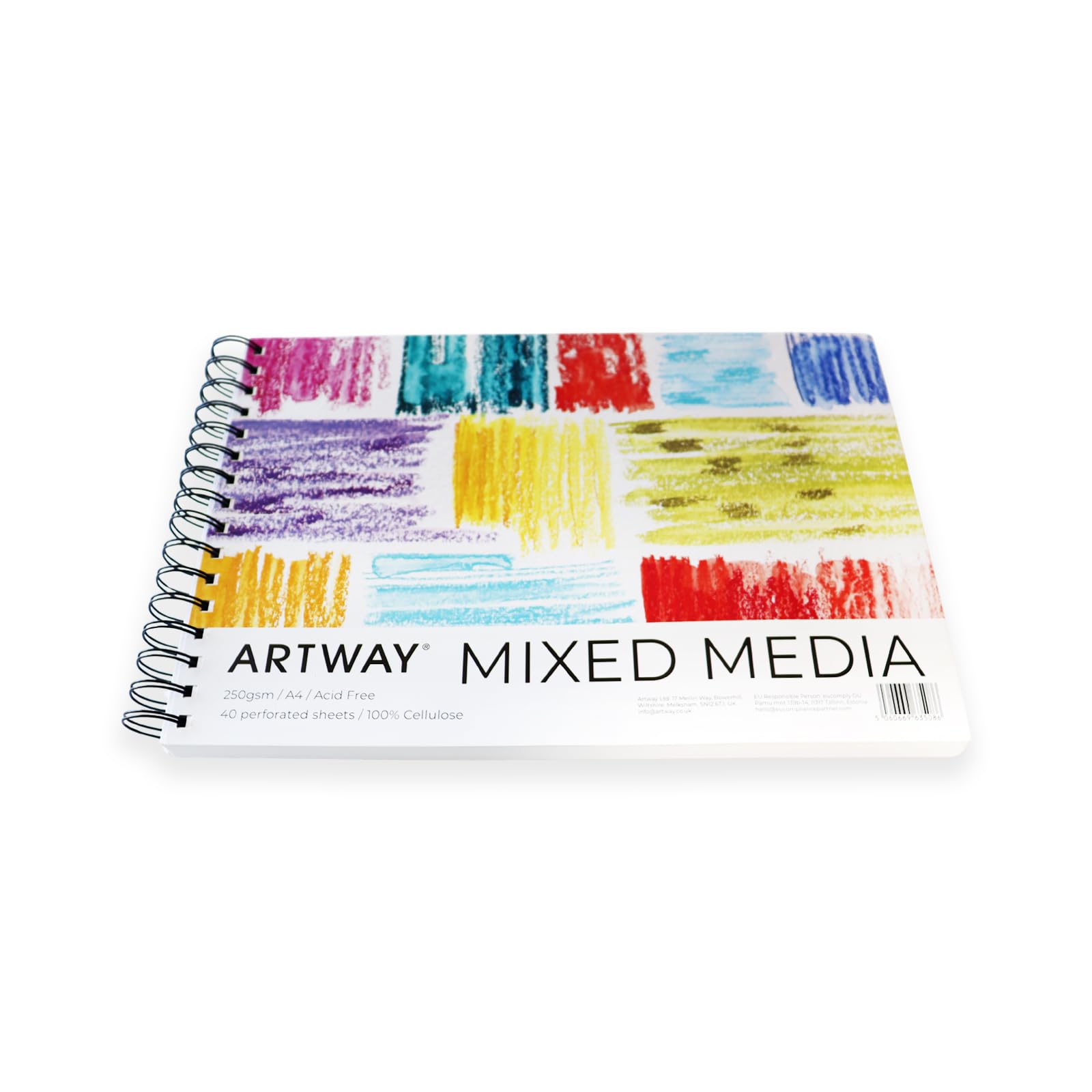 Artway A4 Mixed Media Pad, Spiral Bound, 250gsm Heavyweight Cartridge Paper