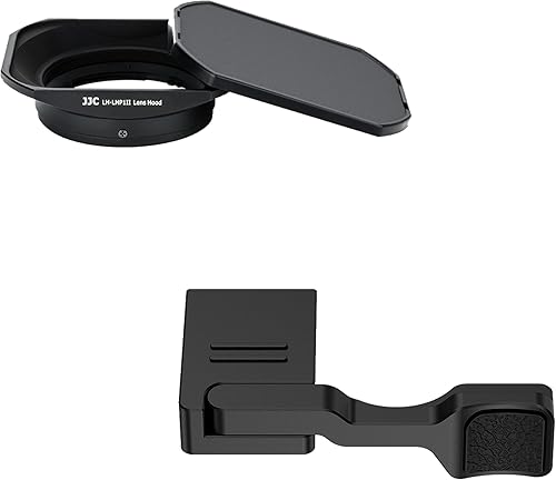 JJC LHP-1 - Pantalla cuadrada de metal para lente y agarre plegable para cámara digital Sony RX1R III RX1RIII RX1R3