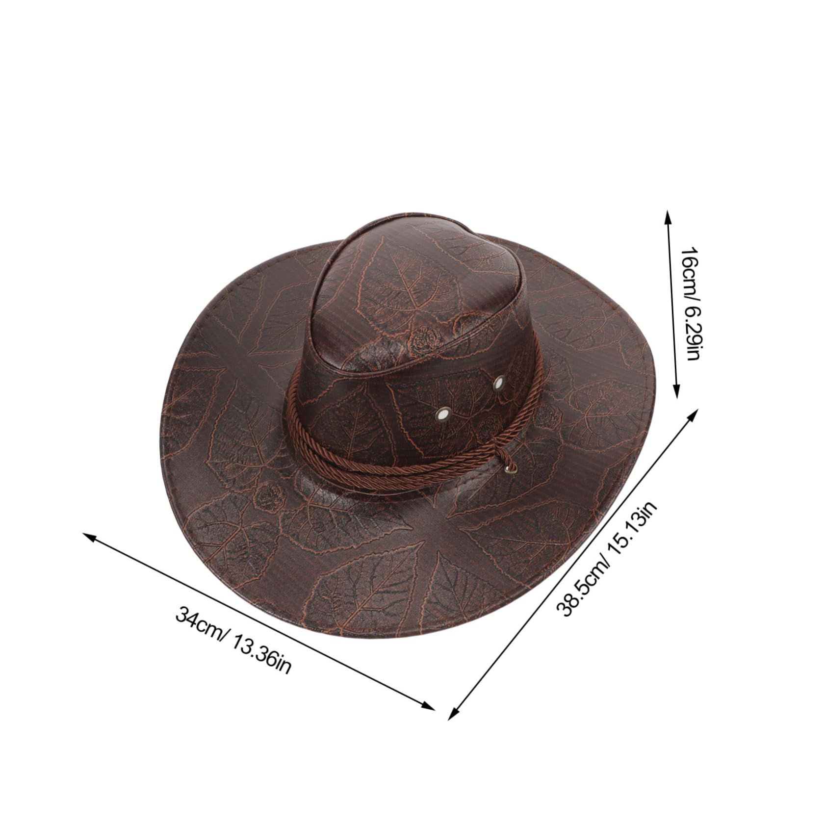 Ipetboom Men's Women's Cowboy Hat Versatile Outdoor Hat Classic Western Style for Occasions Dark Brown