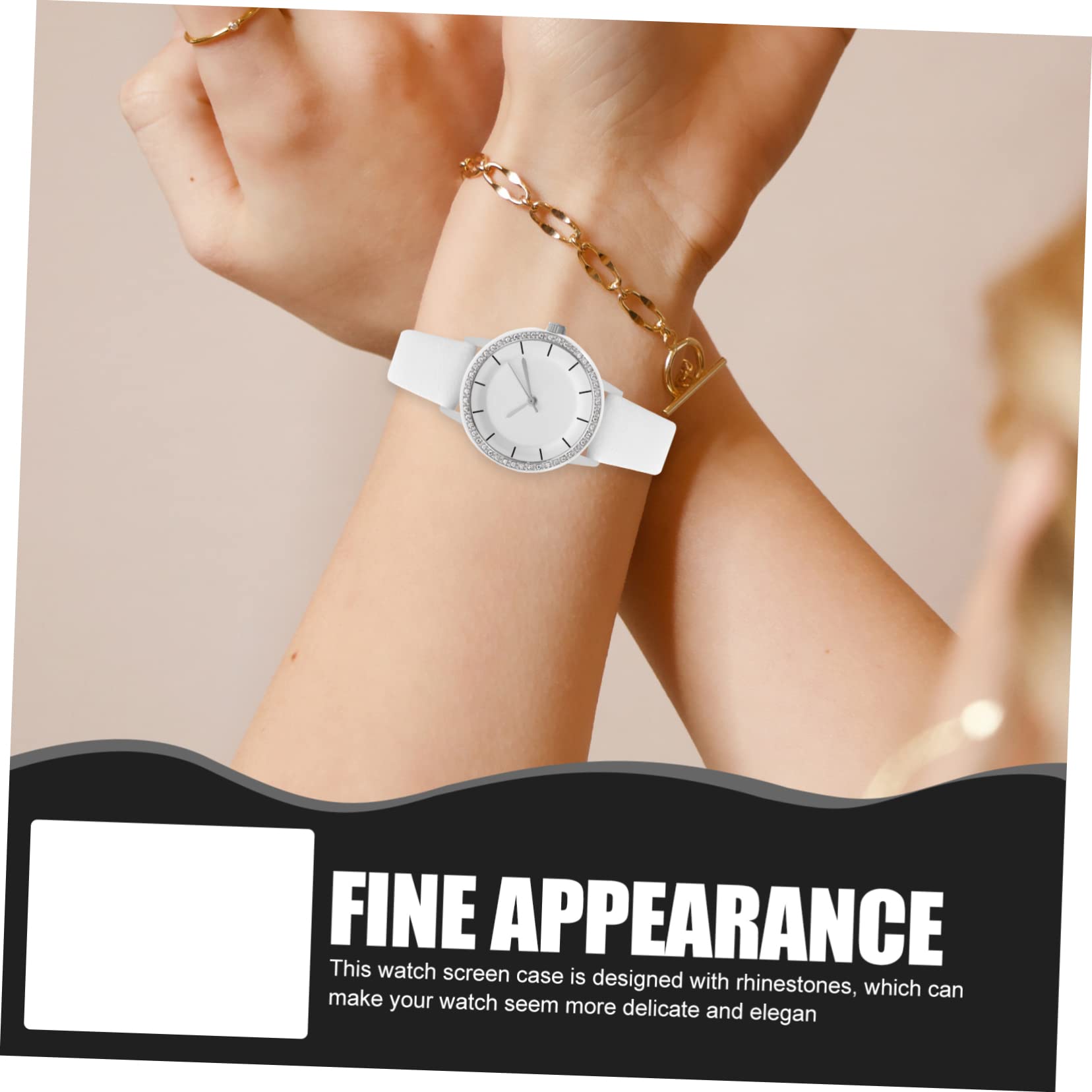 Artibetter 10stücke Uhrenhülle Mit Kristallverzierung Kratzfester Schutz Für Watch Abnehmbares Gehäuse Leicht Und Bequem Und Roségold