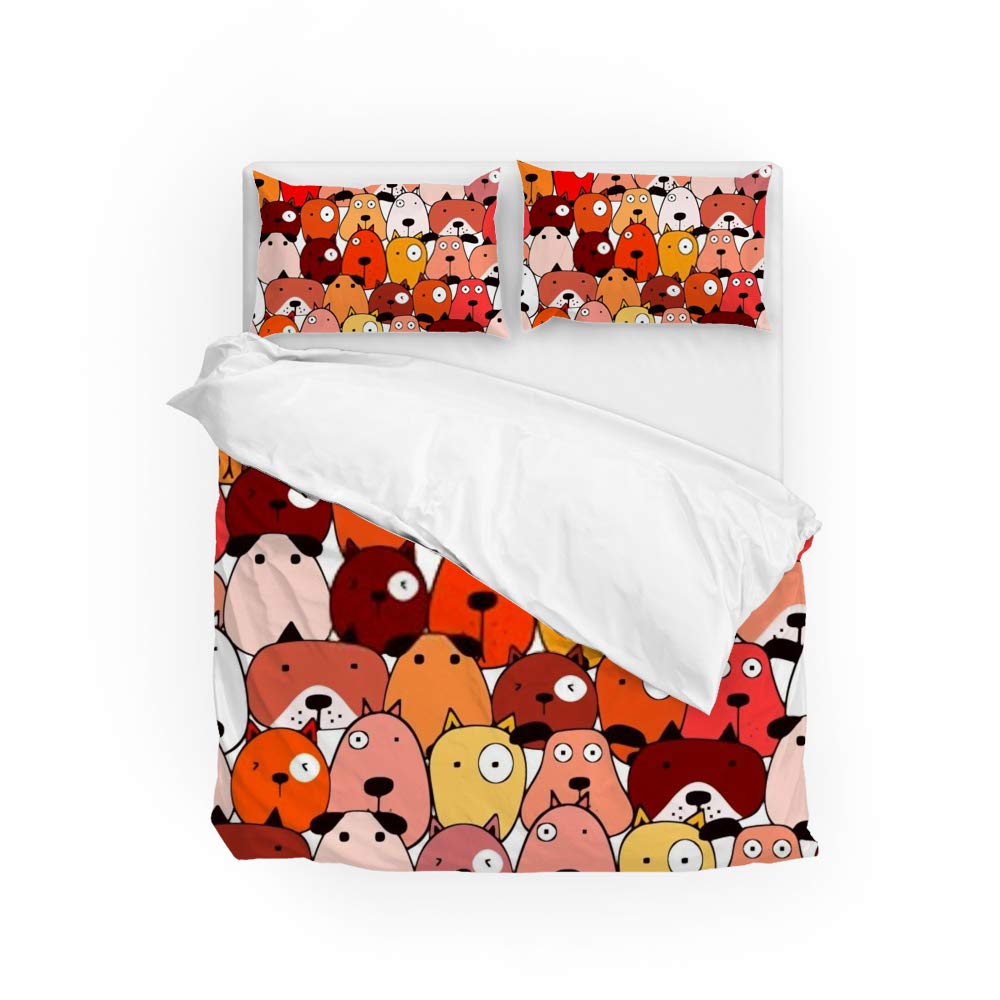 Housse de couette animaux pour lit double pour éviter les draps froissés
