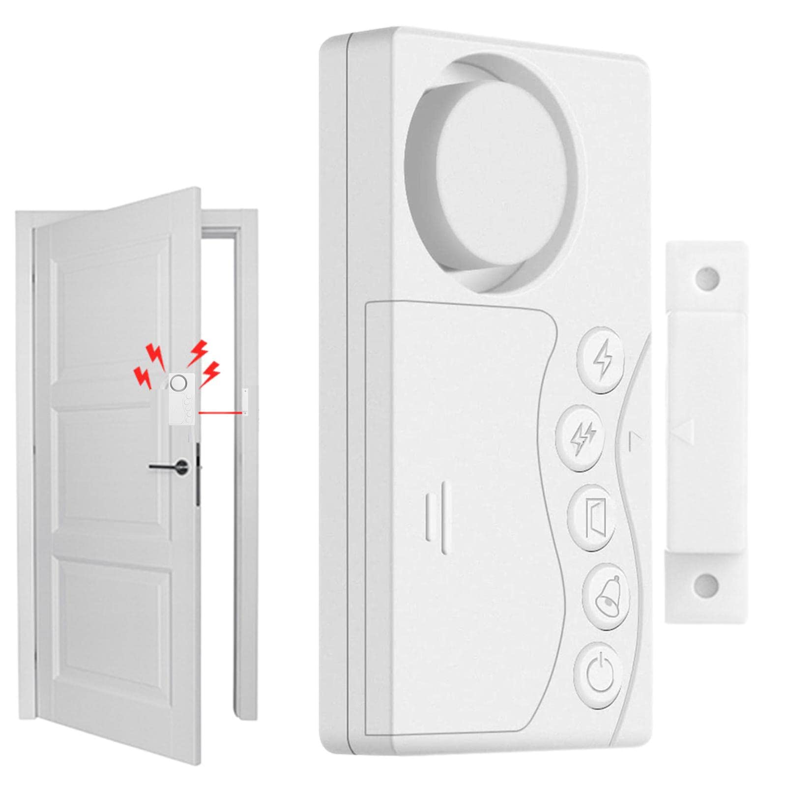 10 Alarma de Puerta de refrigerador - Alarma de Puerta del | congelador Cuando se Deja Abierta | Sensor de Seguridad magnético Ventanas Abiertas Alarmas Alarma de Puerta de Piscina