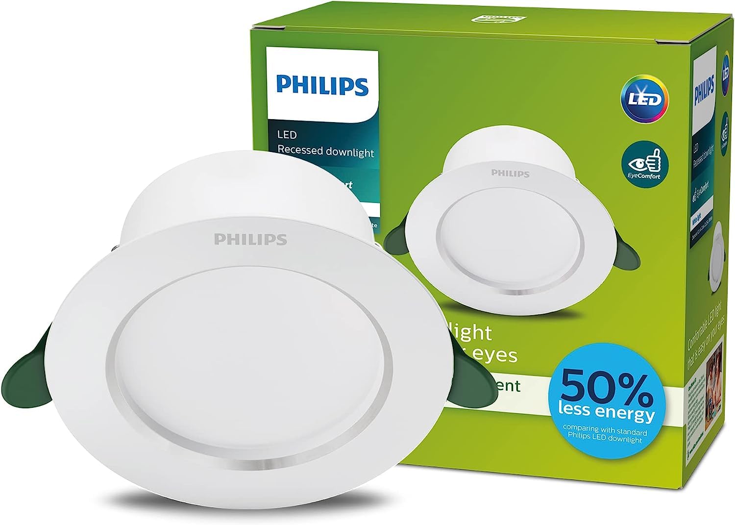 Philips 3,000 K Led Downlight, White,