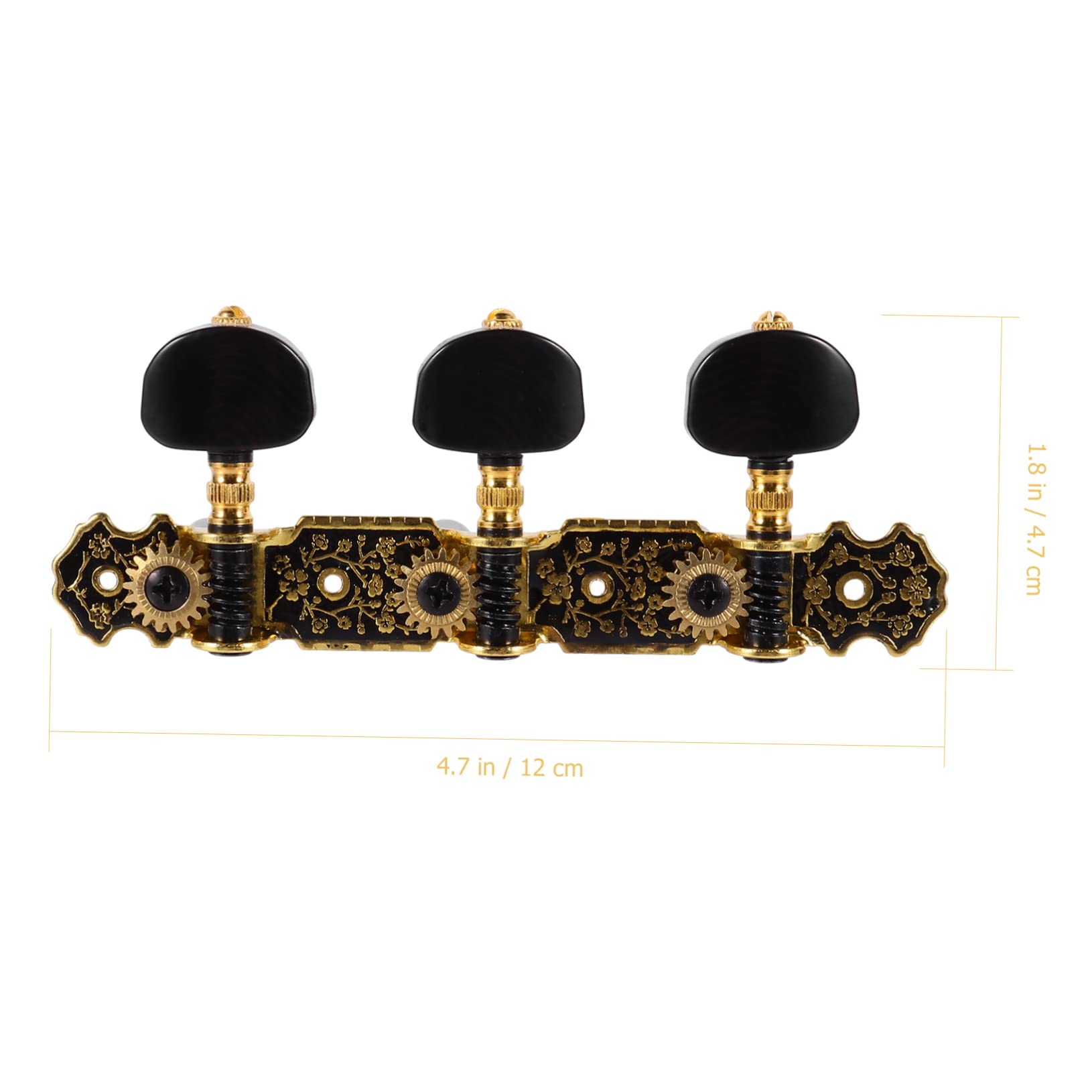 BESTonZON 2pares Afinadores De Guitarra Clásica Con Diseño De Patrón De Claves De Afinación Para Instrumentos De Cuerda Instalación Fácil y Estable