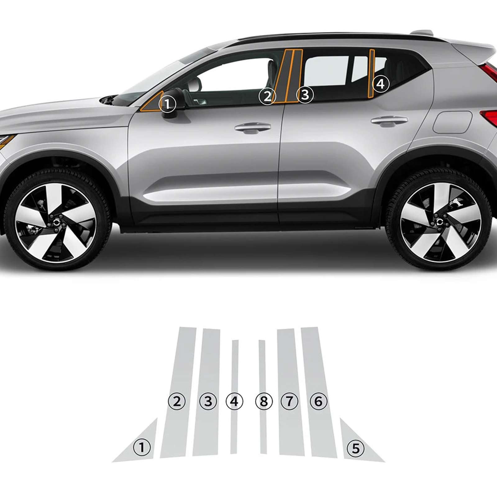 Película para pilares AB y faros de Volvo XC40: viaje sin arañazos