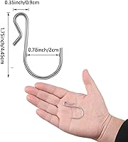 Vista 2 de Funrous Ganchos de metal en forma de S, ganchos de acero inoxidable, adecuados para interiores y exteriores, baño, luces de cocina, ganchos