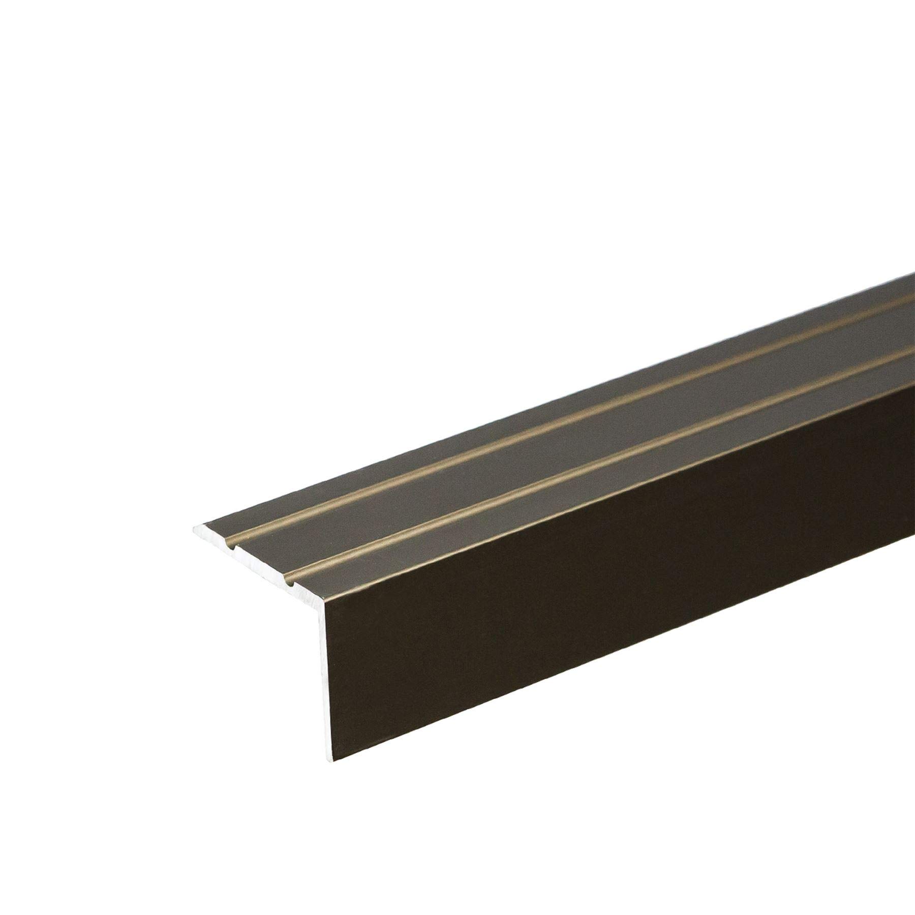 SELF-Adhesive ANODISED Aluminium Anti Non Slip Stair Edge Nosing Trim 900mm x 25mm x 20mm A36 Olive