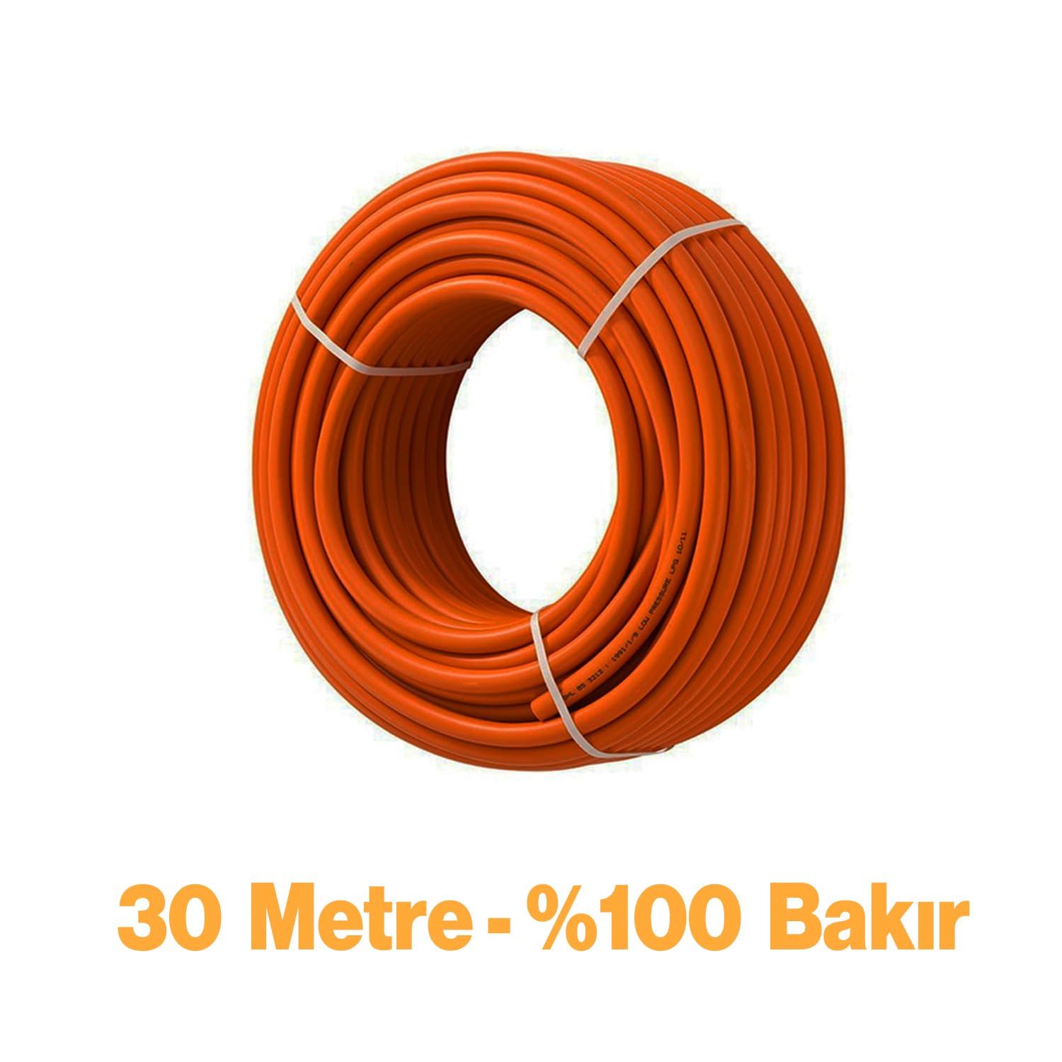 (30 Metre)%100 Bakır Çok Telli 3x2.5 mm Elektrik Kablosu Turuncu Elektrikli Araç Şarj Uygun Uyumlu