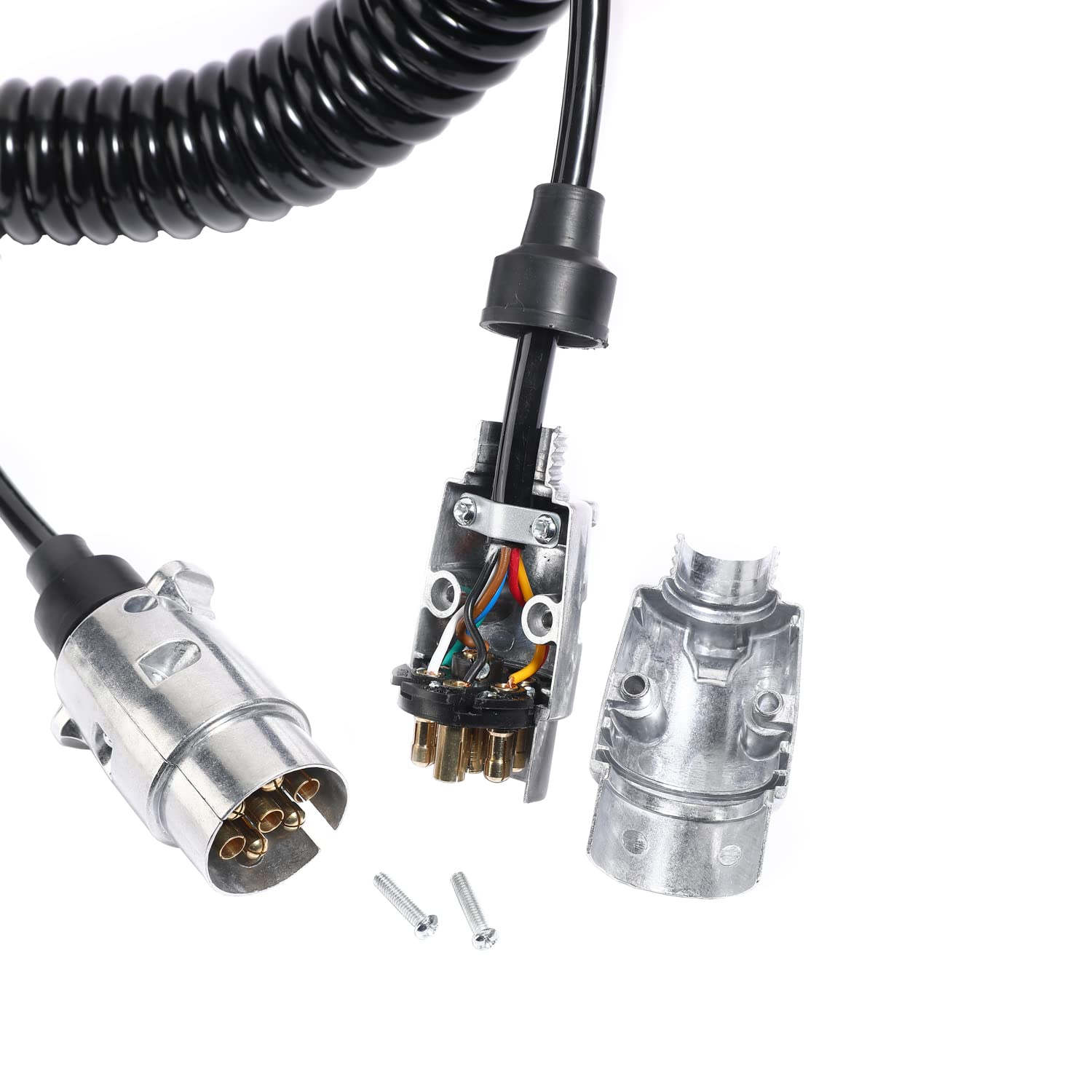 Spina E Presa Rimorchio 7 Poli | Impermeabile | Lega Di Alluminio | Per Camion E RV - Foto 7