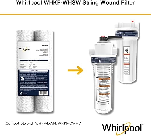 Miniatura 4 de Whirlpool Filtros de agua para toda la casa de 35 micrones, 10 x 2.5 pulgadas, filtración certificada NSF que reduce los sedimentos para agua de