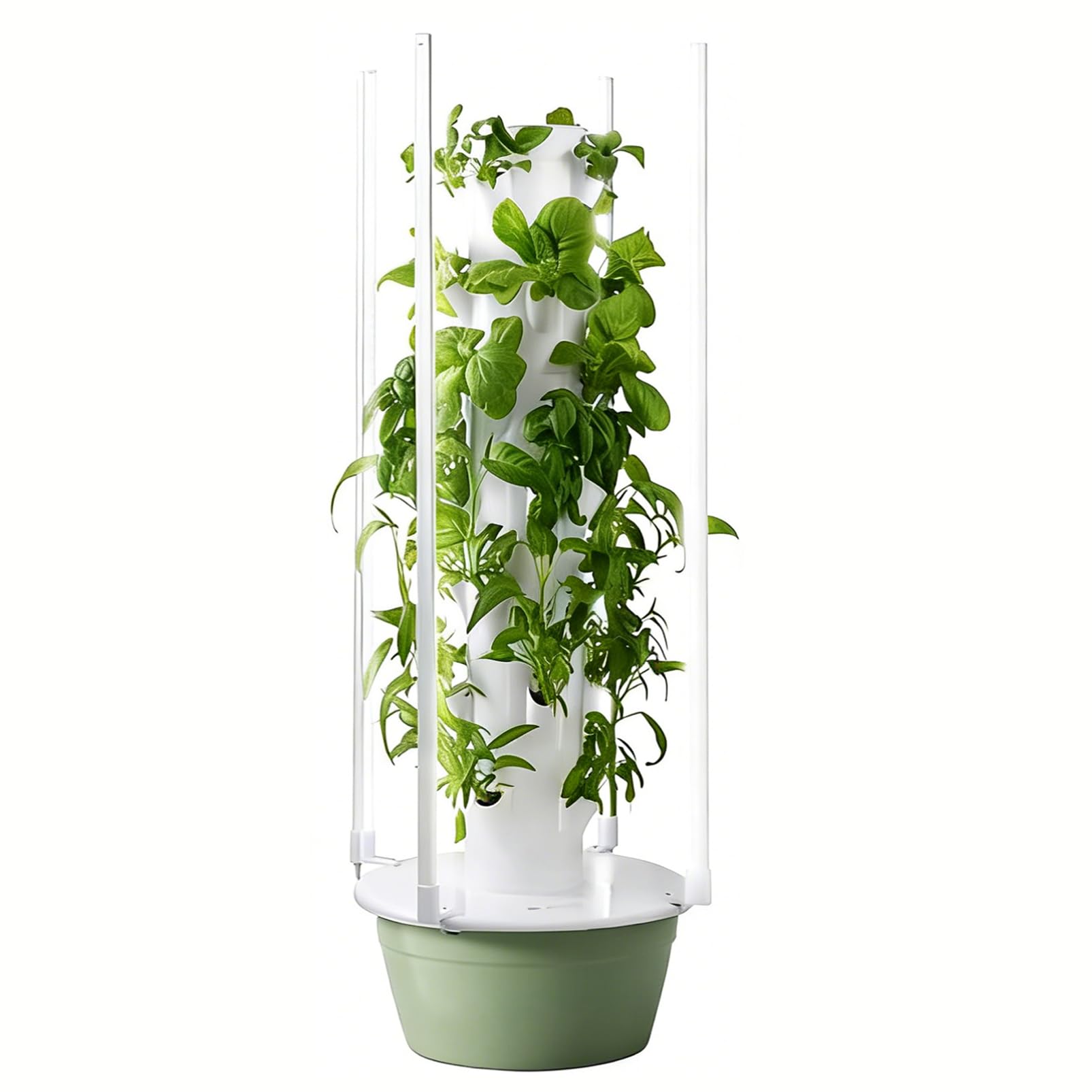 Sistema di coltivazione idroponica con luci a LED, torre idroponica verticale per interni per coltivare frutta e verdura con circolazione automatica dell'acqua