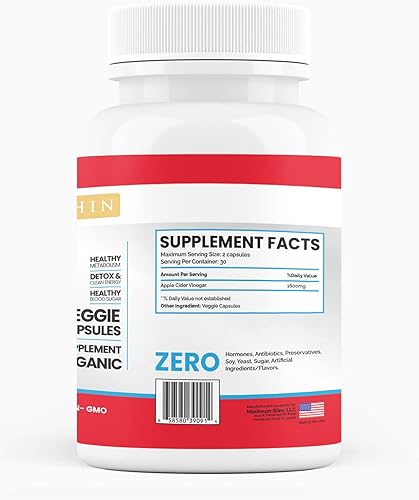 Miniatura 7 de Maximum Slim Vinagre de sidra de manzana, 60 ct