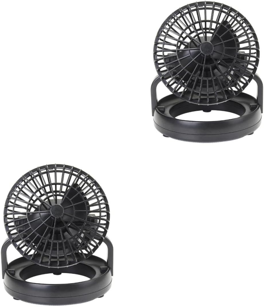 ibasenice 4pcs Led Tent Camping Fan Lantern with Hanging Hook Versatile Light and Fan for Outdoor Camping Hiking Fishing and Emergency Use Batteries Not Included