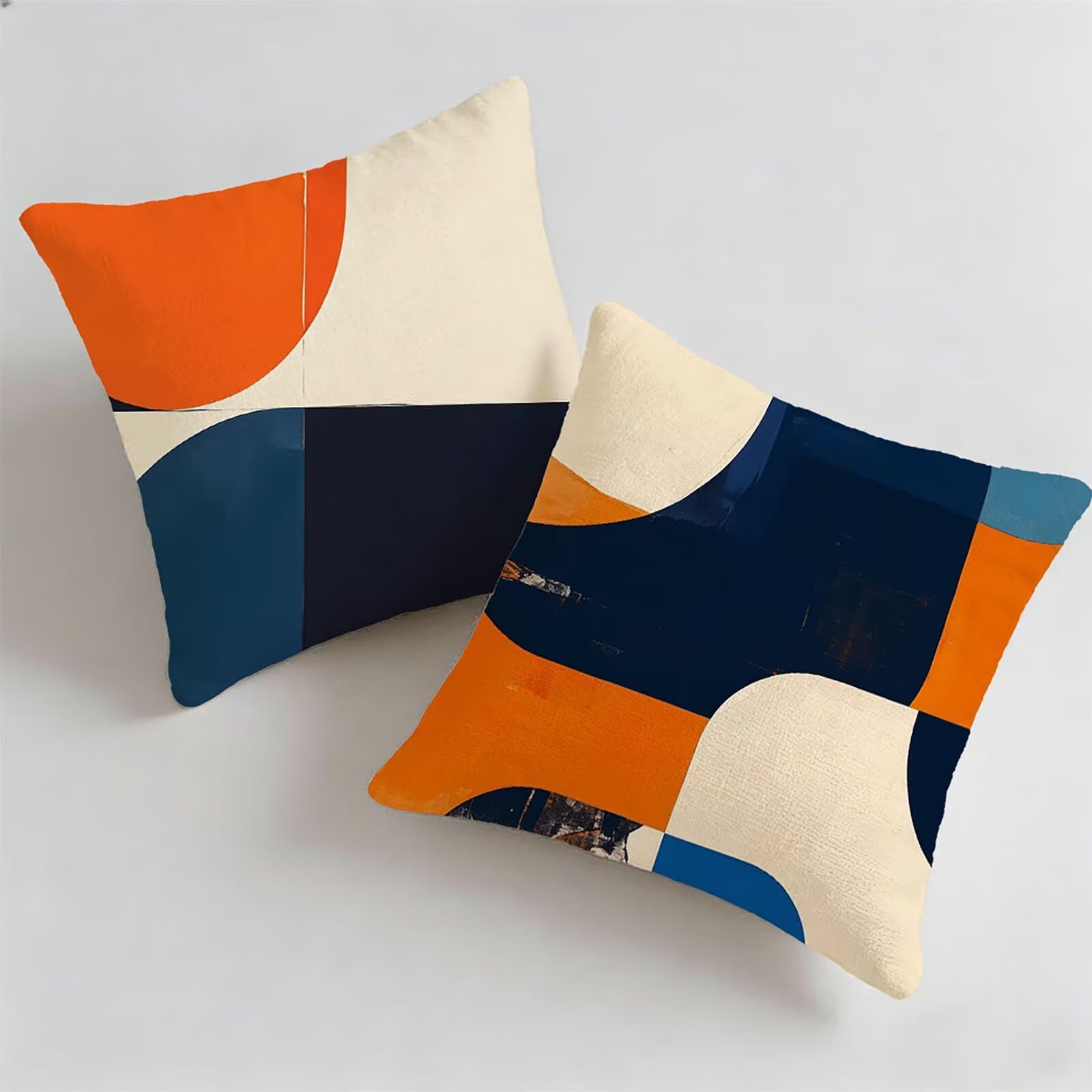 Taie d'oreiller decoration géométrique et housse coussin exterieur