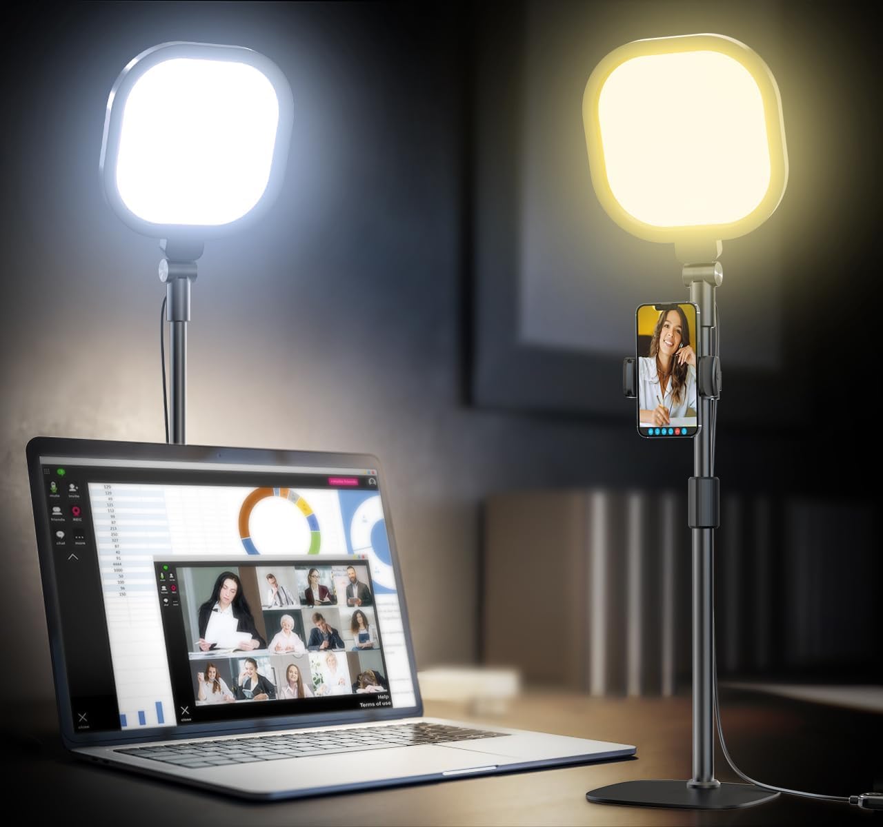LitONES Desktop Video Conference Light for Zoom Meeting, Desk Light