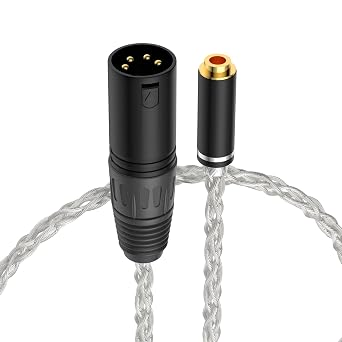 8 Cores 4 pin XLR Male to 4.4mm Female Headphone Audio Adapter Cable for HiFiman,NW-ZX300A,XBA-Z5,Sony PHA-2A,WM1A/1Z,iBasso,Fiio