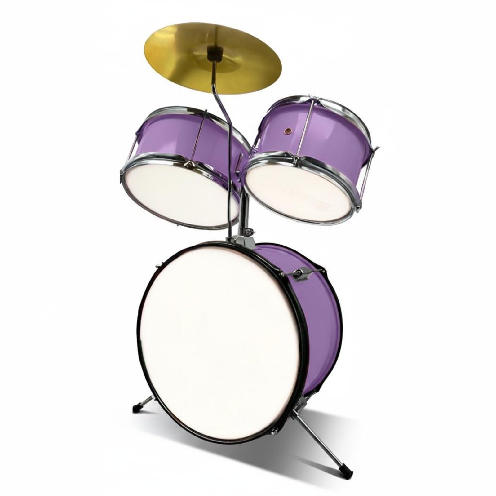 predolo -Drumset-Drumset kompakt Schlagzeug Geschenk Anfänger-Schlagzeug für Zimmer, Zuhause , Lila