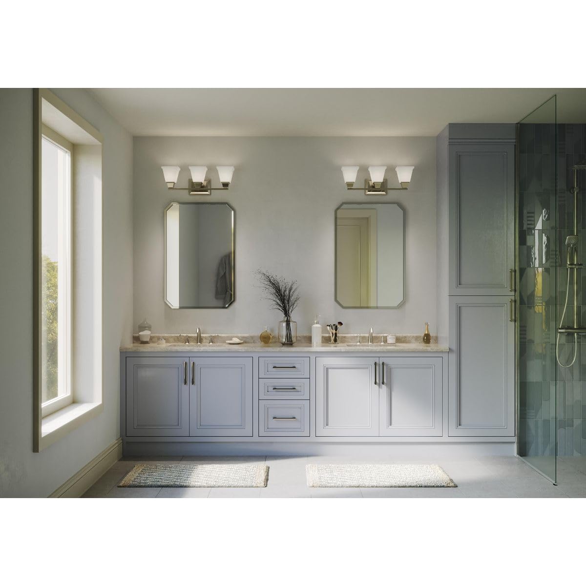 Progress Lighting P300160-009 Clifton Heights Bath & Vanity, Brushed Nickel, 8.38x23.00x23.00