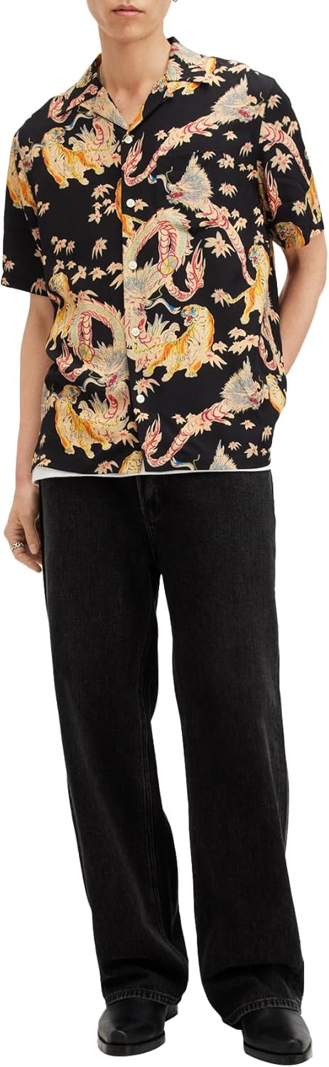 AllSaints Men's Dragon Short Sleeve Shirt - Image 4