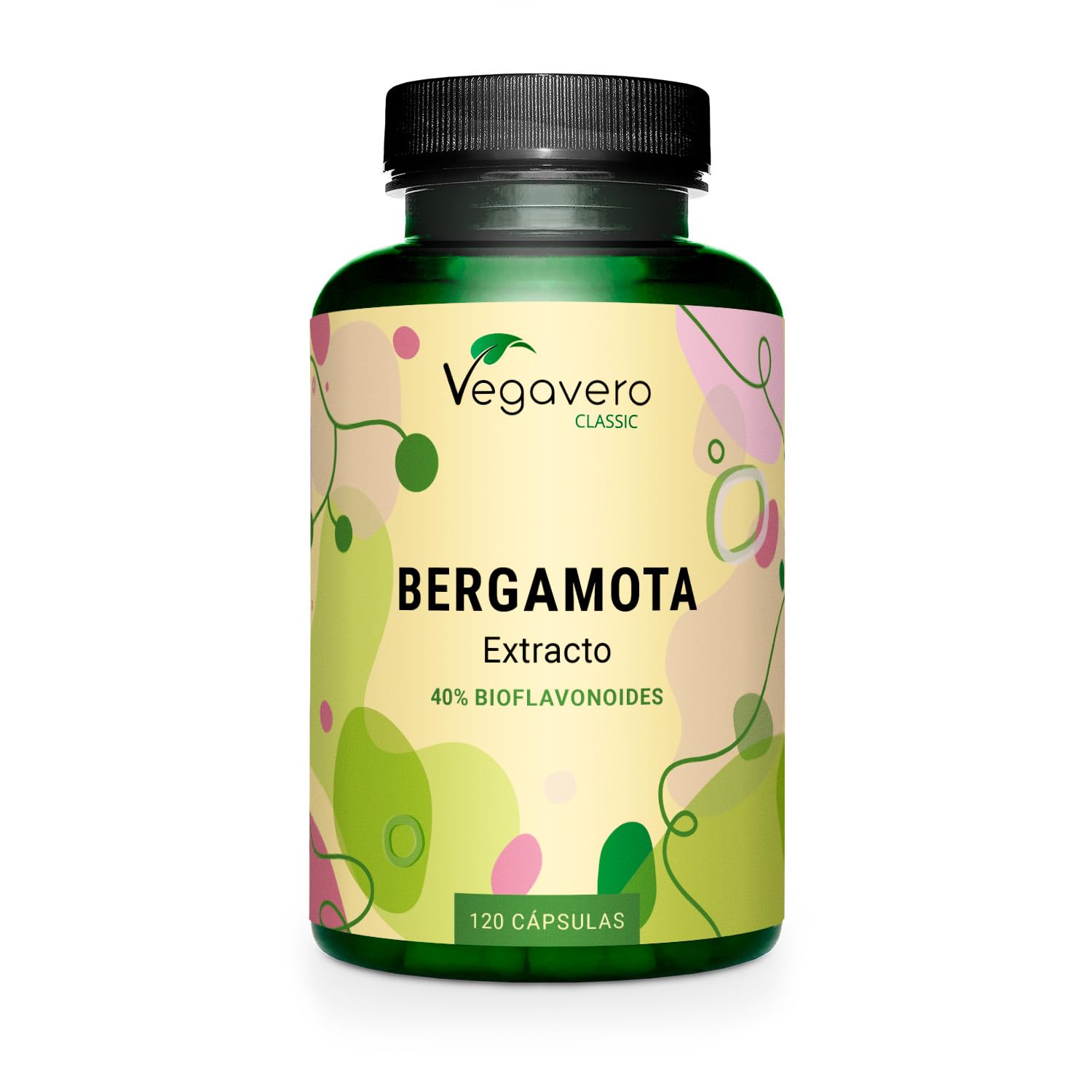 Bergamota Citrus Vegavero | 120 Cápsulas | Extracto de Fruta (15:1) | Sin Aditivos | 40% Bioflavonoides | Potente Antioxidante | Energizante Natural | 100% Vegano