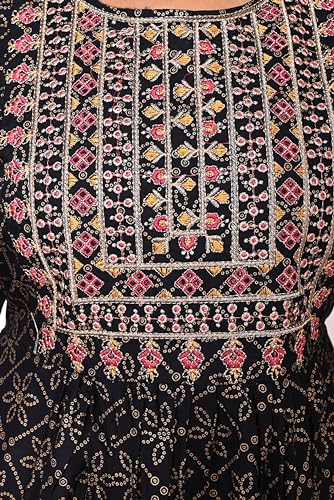 Image of Rayon Casual Ethnic Round Neck Embroidered Kurta for Women and Girls (310)