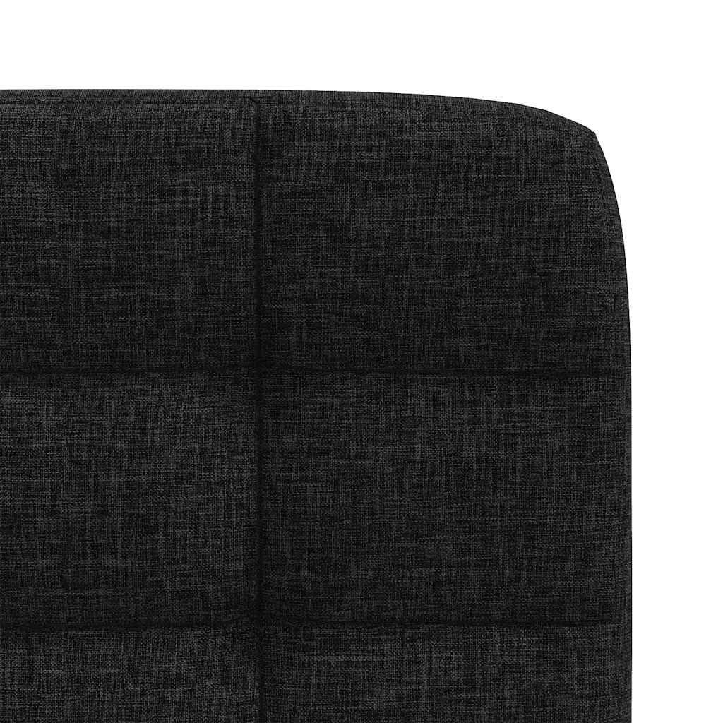 Juego de 6 sillas de comedor de tela negra acolchada con espuma para asiento y respaldo, estructura de metal y madera, ergonómica, estable, para cocina, salón, comedor, oficina, sala de espera