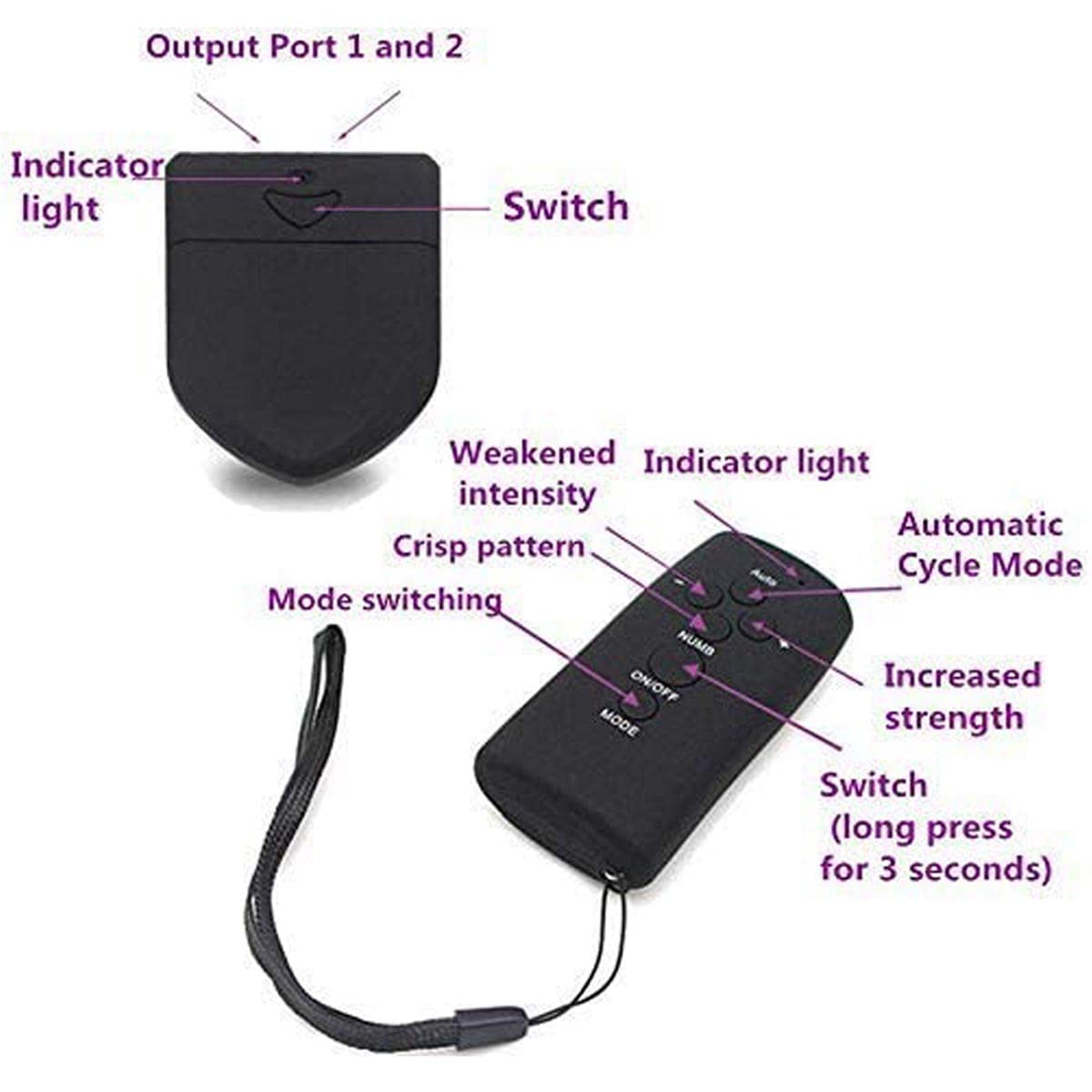 Cintura di Castità per Elettroshock con Gabbia per Pene per Uomo, Dispositivo di Castità E-Stim Sessuale Gabbia di Castità con Telecomando Senza Fili Blocco Bondage Fetish Sex Toy Nero
