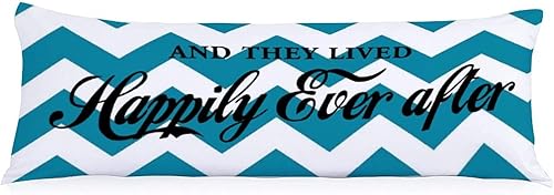 and They Lived Happily Ever After Body - Protector de almohada corporal personalizado, lavable a máquina, funda decorativa de 20 x 54 pulgadas