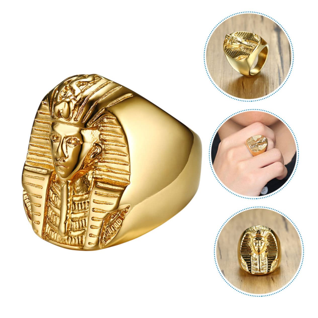 Amazon | [OFFSCH] エジプトのファラオの指輪 ツタンカーメンリング  