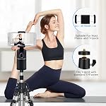 Wigearss Auto Face Tracking Tripod 360° Rotation, No App, Face Tracking Selfie Stick Phone Camear Mount Holder for Live Vlog Streaming Video YouTube TIK Tok [Black]