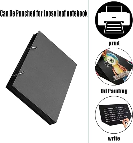 Miniatura 4 de Smanzu Paquete de 50 cartulina negra de 5 x 7 pulgadas, grueso, pesado, 92 libras, para hacer tarjetas de invitaciones, postales