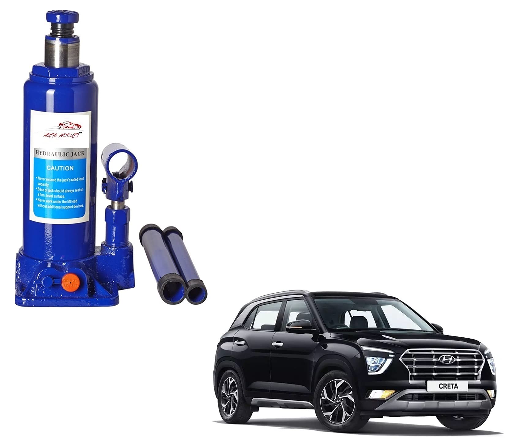 Auto Addict Hydraulic Bottle Jack Car Jack 5 ton(5000 KGS) for Creta New 2020