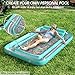 Jasonwell 4 in 1 Inflatable Tanning Pool Lounger Float - Sunbathing Lounge Floatie Raft Toys, Water Filled Tanning Bed Mat Pad Blow Up Kiddie Pool with Ball Pit for Adult, Kids (L)
