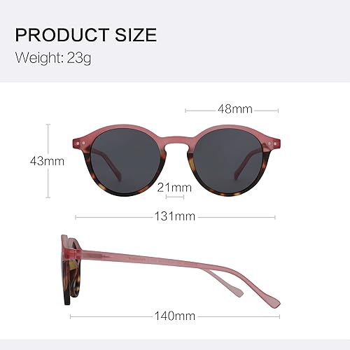 Miniatura 25 de ZENOTTIC Lentes de sol redondos polarizados, elegantes lentes de sol para hombres y mujeres, retro clásicos, selección de varios estilos