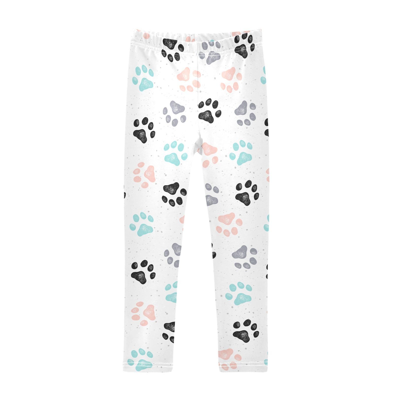 CaTaKu Printed Girls Toddler Leggings Kids Athletic Tights Pants Ankle Length 4-10 Year