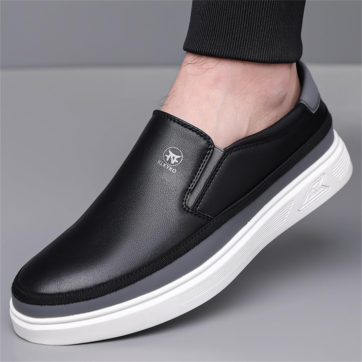 Veslexth Men's Slip-On Loafers Handmade Breathable Comfortable Soft Moccasin Driving Penny Casual Shoes - Image 2