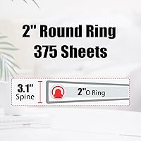 Vista 2 de EYROZILL Mini carpeta de 3 anillas, 5.5 x 8.5 pulgadas, 2 pulgadas, estampado de vaca