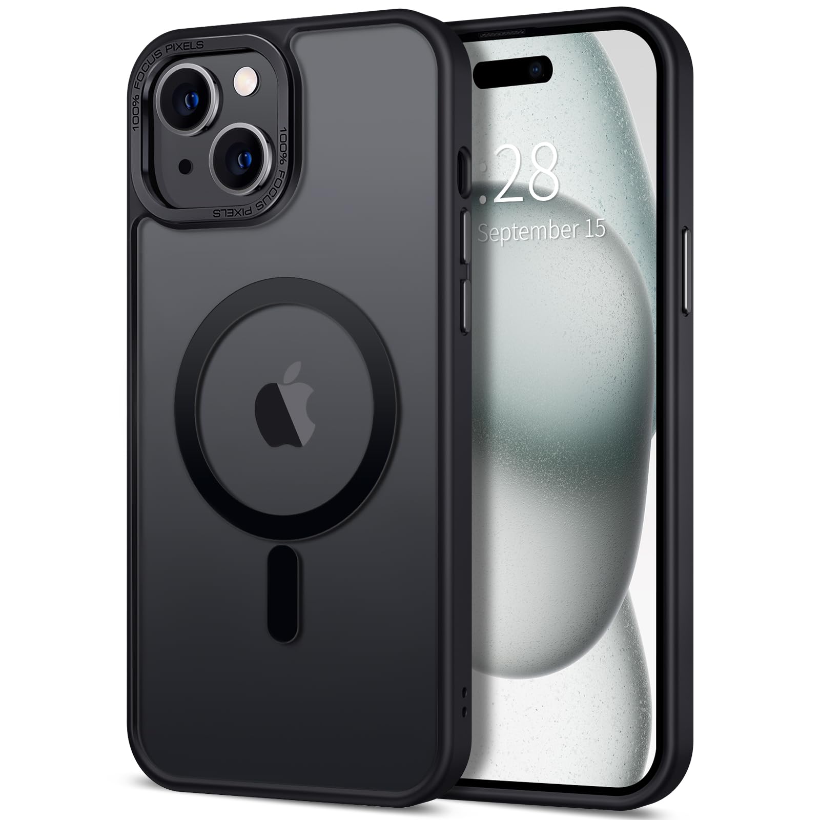 Hython Case for iPhone 15 Plus Case Magnetic Translucent Matte Phone Cases 6.7" [Compatible with MagSafe] Thin Slim Fit Shockproof Bumper Hard