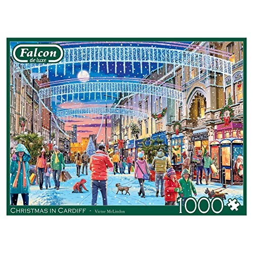 Jumbo, Falcon de luxe - Christmas in Cardiff, Christmas Jigsaws, 1000 Pieces for Adults, Multicolor, 68 x 49 cm - Image 3