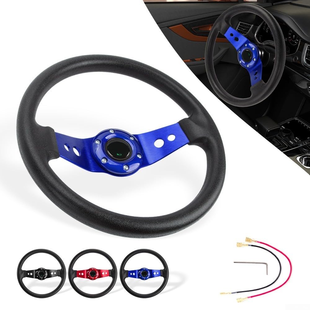 Volante da corsa, 13 pollici, 320 mm, controller di gioco rotondo per auto, simulatore di guida per PC, per PS4, XBOX, accessori per giochi di corse ARCADE (nero)