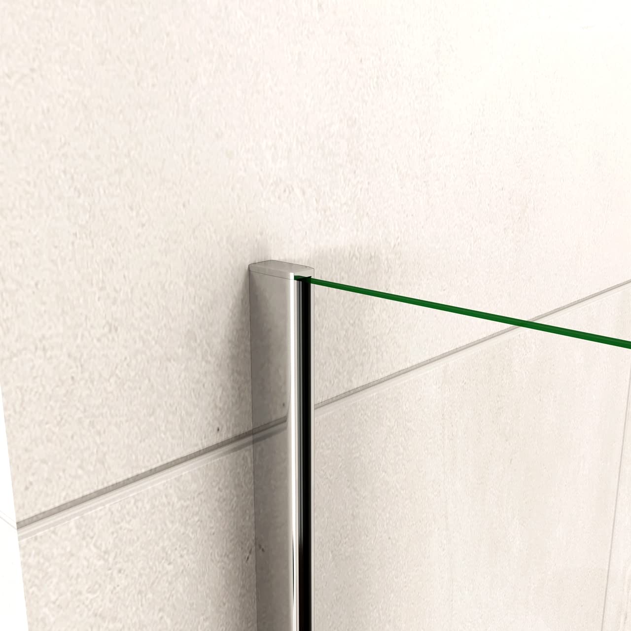 Mato Sopravasca H.140cm Parete Doccia Per Vasca Girevole inclusi Due Ripiani Vetro Temperato Trasparente 5 mm Maniglia Porta Asciugamani 90 cm