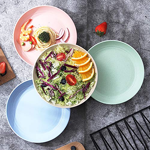 Unbreakable Wheat Straw Dinnerware Sets of 4, Farielyn-X Lightweight Bowls with Plates, Cups, Knives, Forks and Spoons for Camping Picnic, Dishwasher Microwave Safe Plates and Bowls sets, Kids & Adult - Thumbnail 6