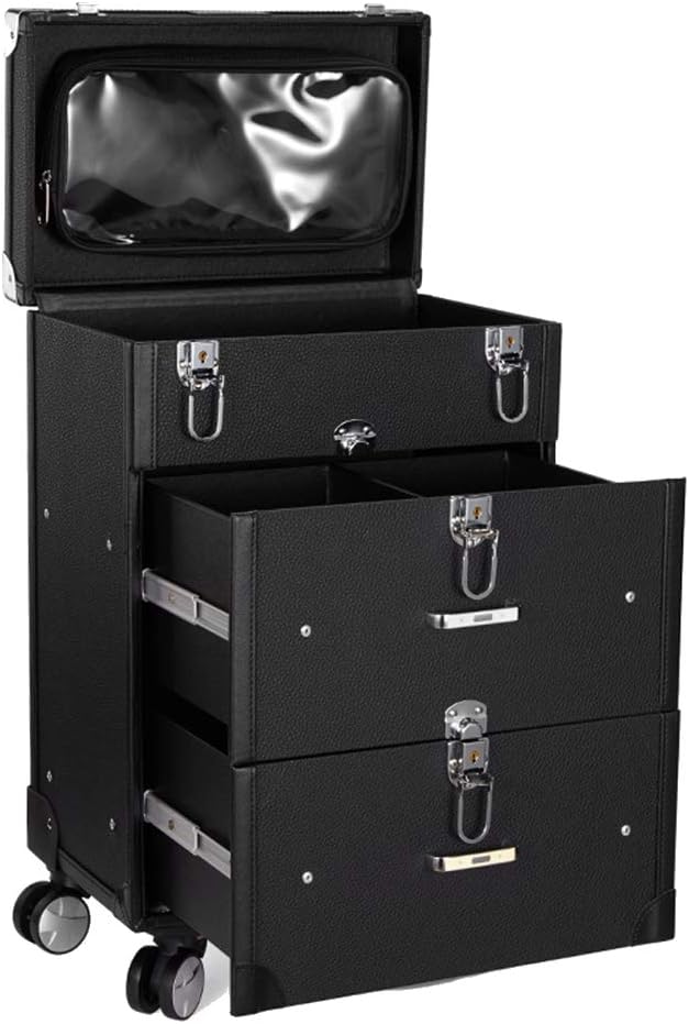 Trolley Cosmetic Case Professional Multi-Layer Drawer e Large Vanity Case Capacity Nail Storage Box Toolbox
