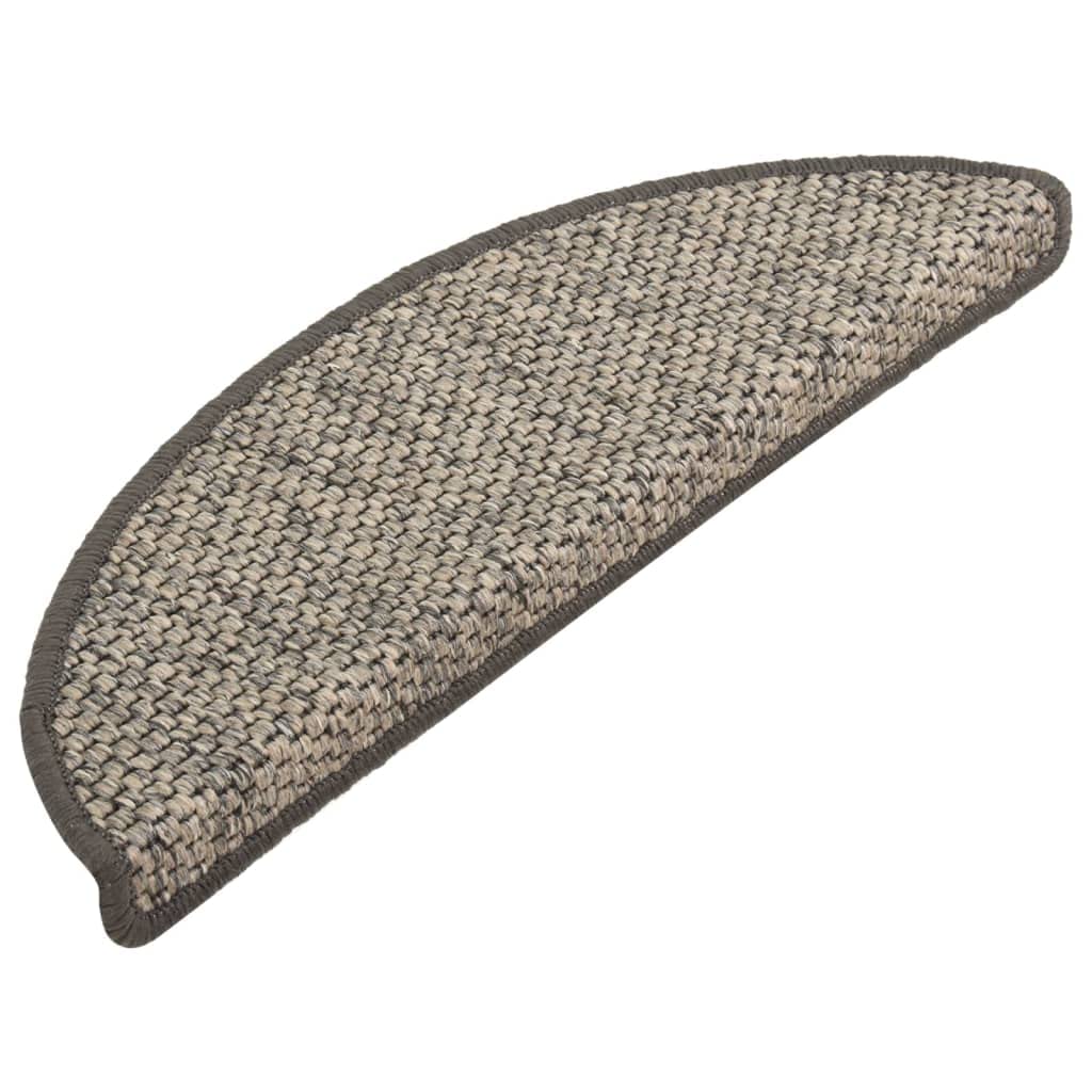 homiuse Treppenmatten Selbstklebend Sisal 15 STK. 65x25 cm Anthrazit Treppenstufen Matten Modern Stufenteppich Stufenmatten Innen Treppenstufen Schutz Treppenstufen Antirutsch Komfortabel & Warm