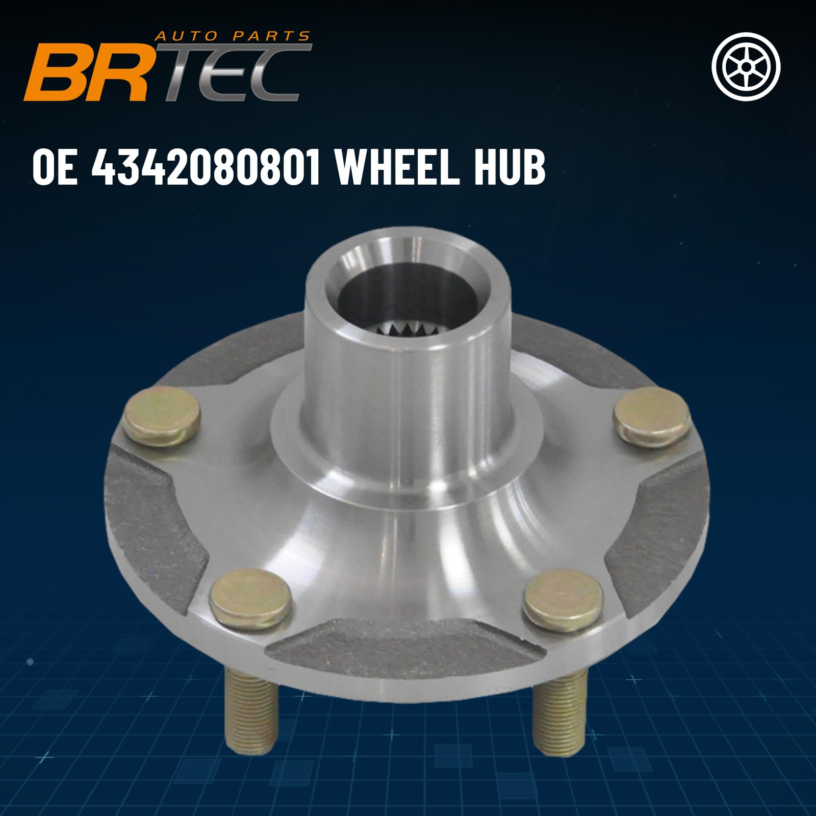 BRTEC 4342080801 FWD Cubo de roda dianteira esquerda/direita para